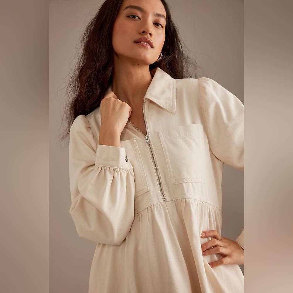 Anthropologie Plus Aligne Gabriella Size 16 Denim Midi Shirt Dress